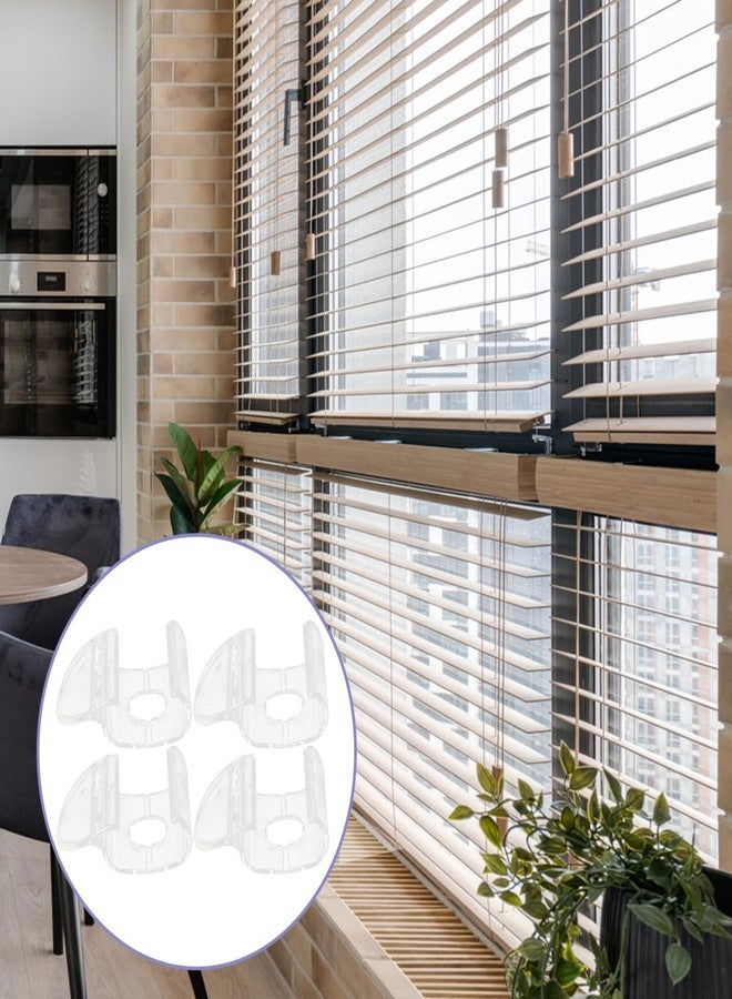 RORPOIR 4pcs Venetian Blind Clip Draw Rod for Cordless Blinds Lifting Clamp Blind Grip Blind Cord Winders Cordless Window Shades Blind Clips for Valance Sheer Curtain Plastic Mini Fixture, 5.7X3.8CM - Image 2